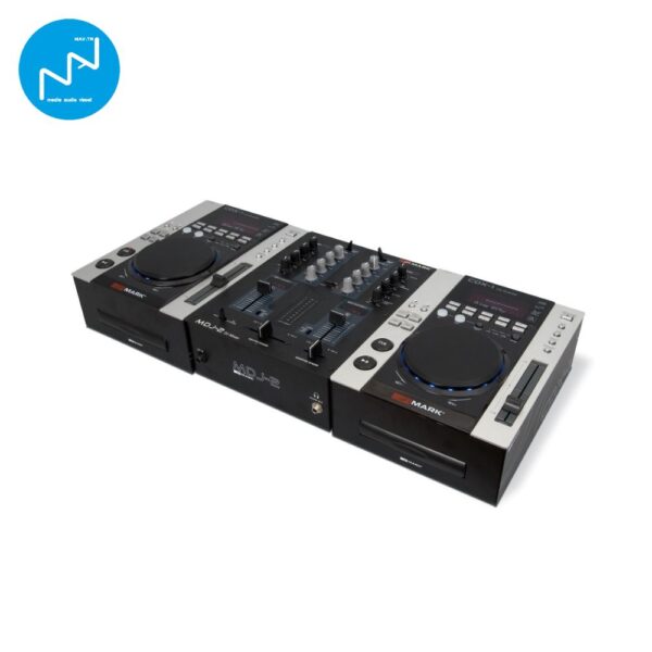 Double lecteur CD + Mixeur 2 voies + fly case MARK DJ BOX