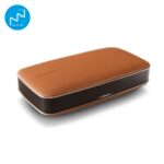 FREEME portable Bluetooth speaker with smooth leather finish and NFC technology (Brown)