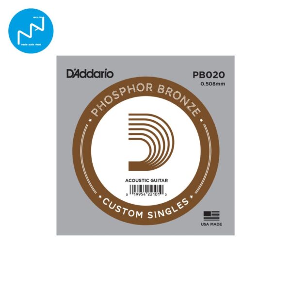 CORDE ACOUSTIQUE PHOSPHORE BRONZE FILE ROND 020 D'ADDARIO