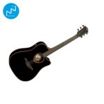 GUITARES FOLK TRAMONTANE 100 Dreadnought Cutaway electro Noir Lâg